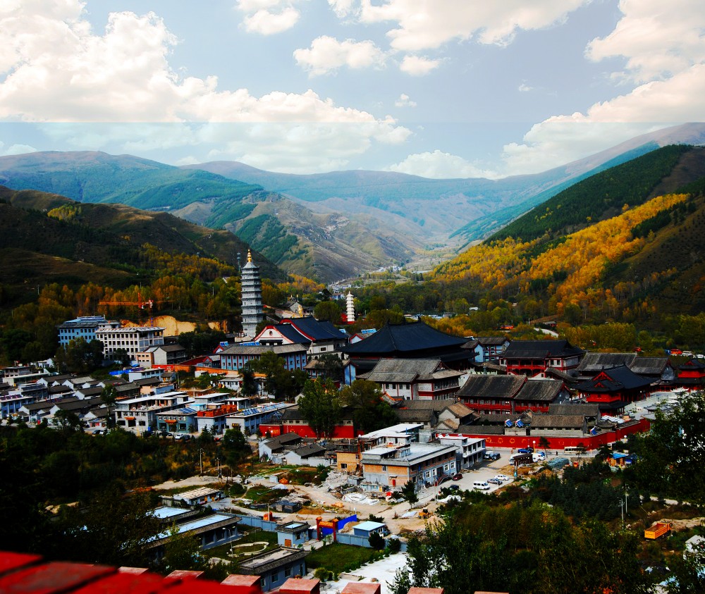 五台山双塔景
